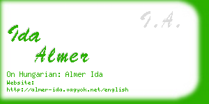 ida almer business card
